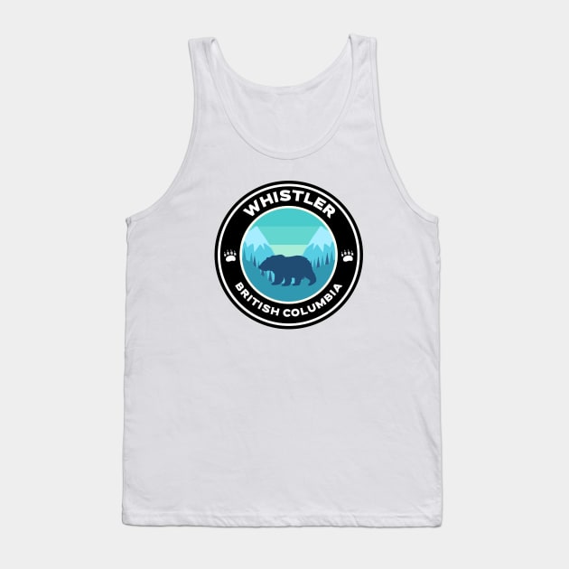 Whistler, British Columbia Bear Tank Top by Mountain Morning Graphics